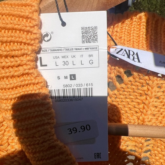 ZARA A Vibrant Orange Women's Knit Cardigan - Picture 10 of 10